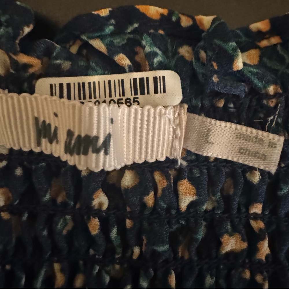 Mi Ami Navy Floral Off-Shoulder Maxi Dress Large - Picture 6 of 6